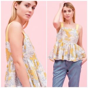 PAUL & JOE SISTER Nassau Peplum Flare Waist Tank T
